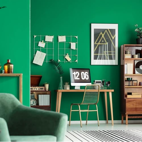 Image of HOME13 Matte Wallpaper Peel & Stick Contact Paper Decorative Self Adhesive Vinyl Wallpaper for Kitchen Cabinet Furniture Countertop Waterproof (24inches By 120inches, Dark Green Matte Wallpaper)