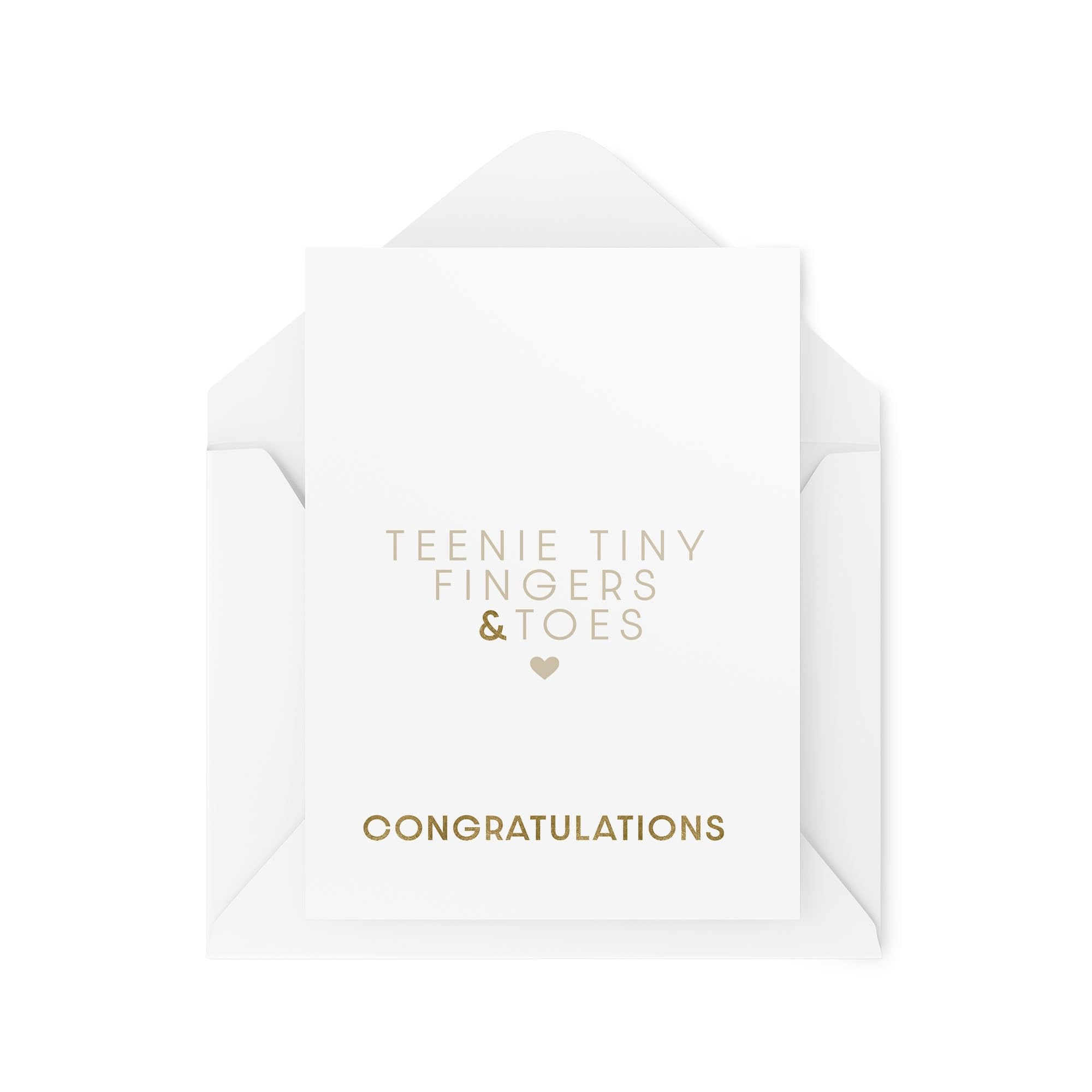 New Baby Cards - Teenie Tiny Fingers & Toes - Pregnancy Cards - Welcome to the World Card - Congratulations Cards - New Mum and Dad CBH1815