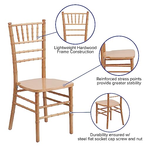 Flash Furniture HERCULES Series Natural Wood Chiavari Chair - Image 5