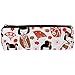 Bonito estuche para lápices con diseño de muñecas japonesas Kokeshi, con cremallera, organizador de monedas, para maquillaje, para mujeres, adolescentes, niñas, niños y niños.