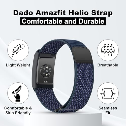Nylon Replacement Band, Compatible with Amazfit Helio Strap – Adjustable, Breathable Sport Wristband for Fitness Tracker, Comfortable for All-Day Wear - Image 3