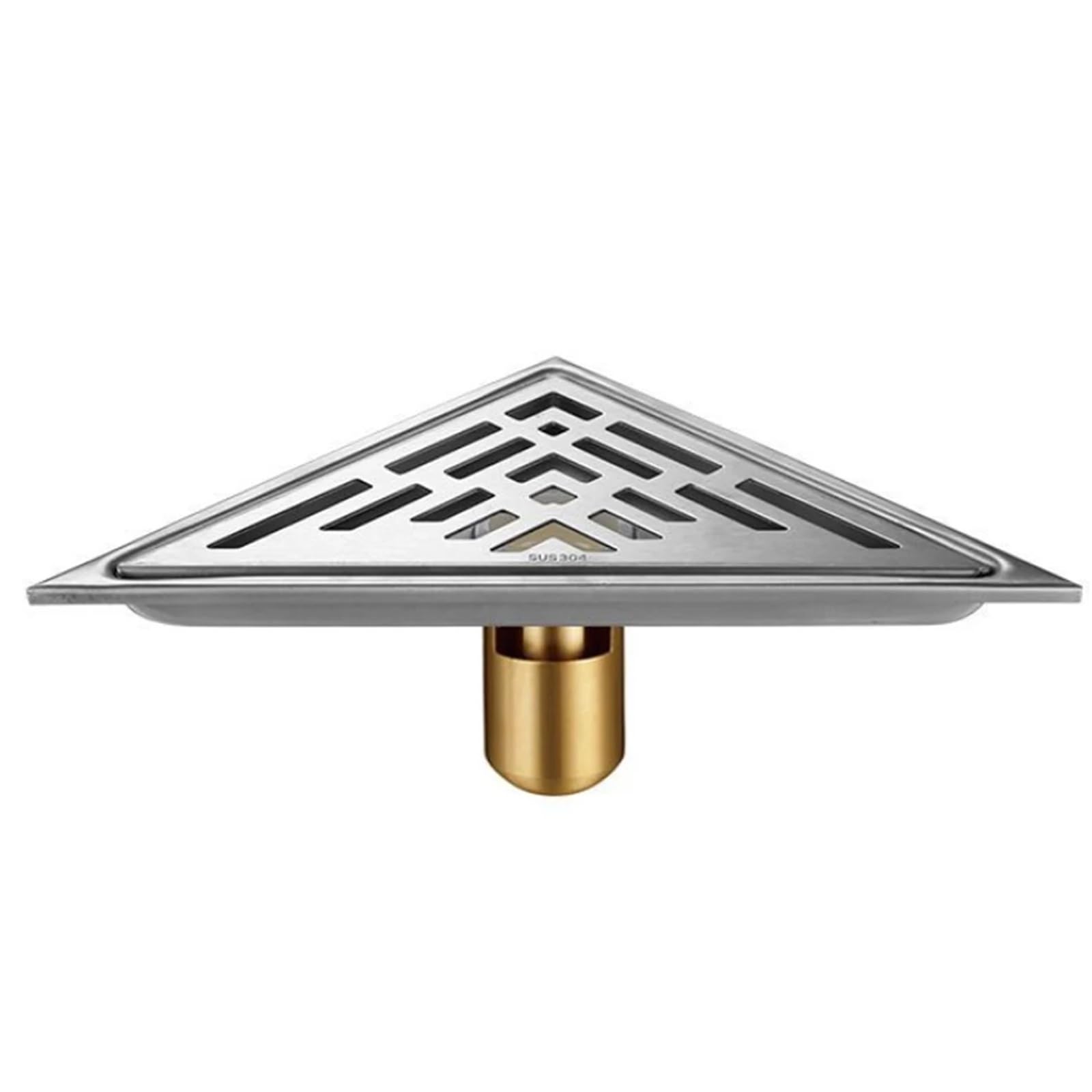 Triangle Floor Drain 304 Stainless Steel Kitchen Bathroom Shower Waste Grates Strainer Water Corner Floor Drains(Floor Drain C)