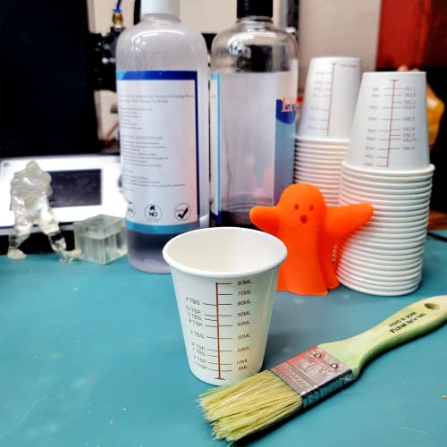 50 vasos medidores de papel con graduación 3 oz miniatura 6