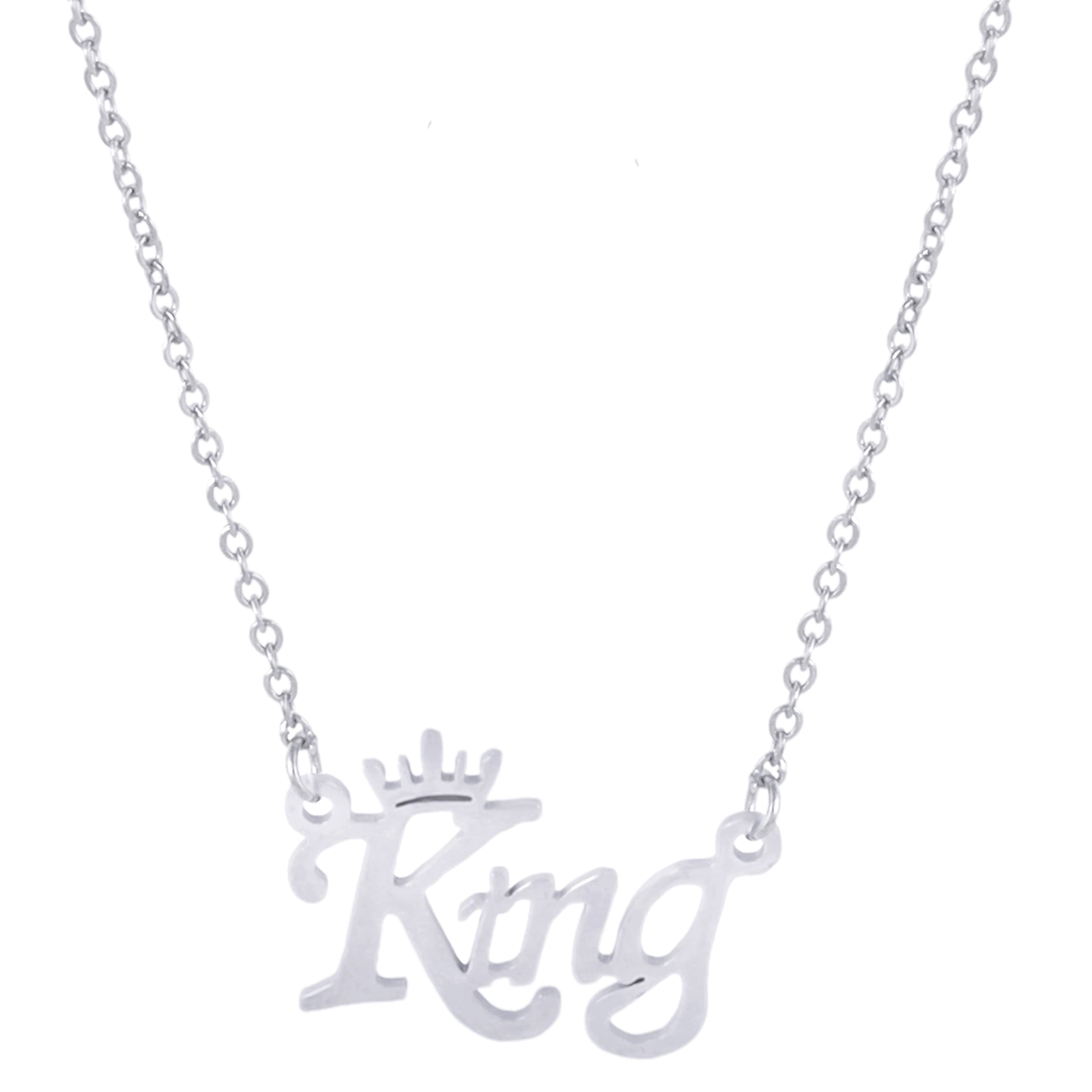 Mesmerizing Pendant For Women Valentine's Day Chain Pendant King Queen Pendant Necklace For Women Girls Love Gifts For Aniiversary Couple Chain Pendant Fashion Jewellery-image-25