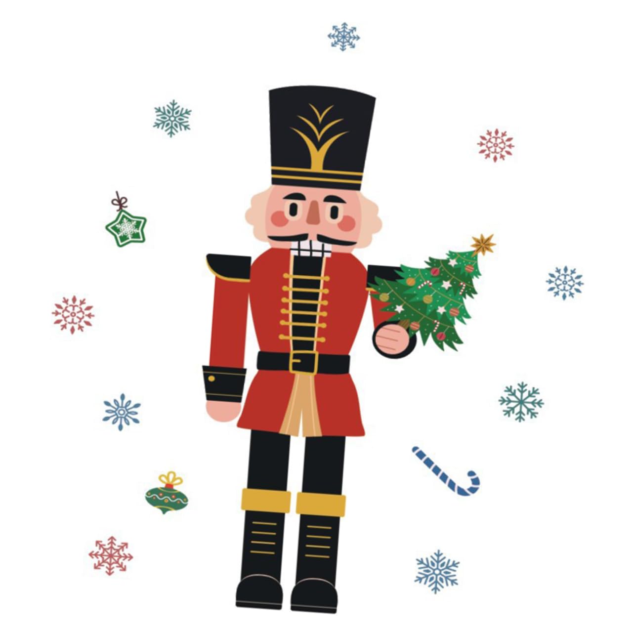 PRETYZOOM 5 Pz Vetrofanie natalizie adesivi natalizi per il frigorifero adesivi per finestre decorazioni natalizie economiche stickers natale bambini sticker natale calamite frigorifero pvc