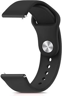 🔥 Wanme 22 mm Quick Release Strap, Comfortable Breathable Silicone Straps with Adjustable Stainless St