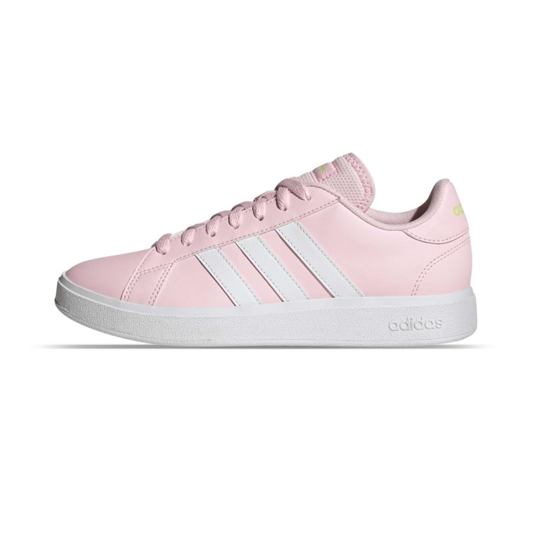 Adidas Damen Grand Court TD Lifestyle Court Casual Shoes, Clear pink/Clear pink/Pulse Lime, 40 2/3 EU