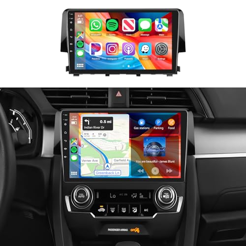 Image of 5Ghz Wifi 2G+64G for Honda Civic 2016-2020 Radio,【Android 15 Build-in DSP EQ】Car Stereo with 5.0Bluetooth,Wireless Carplay Android Auto,9inch IPS Touch Screen,IP69k Backup Camera,26UIs,GPS Chip,FM /RDS