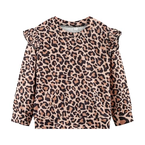 Image of Girls Fall Winter Outfits Cartoon Animal Long Sleeve Crewneck Sweatshirt Top+Sweatpant 2 Piece Clothing Set 3-9T