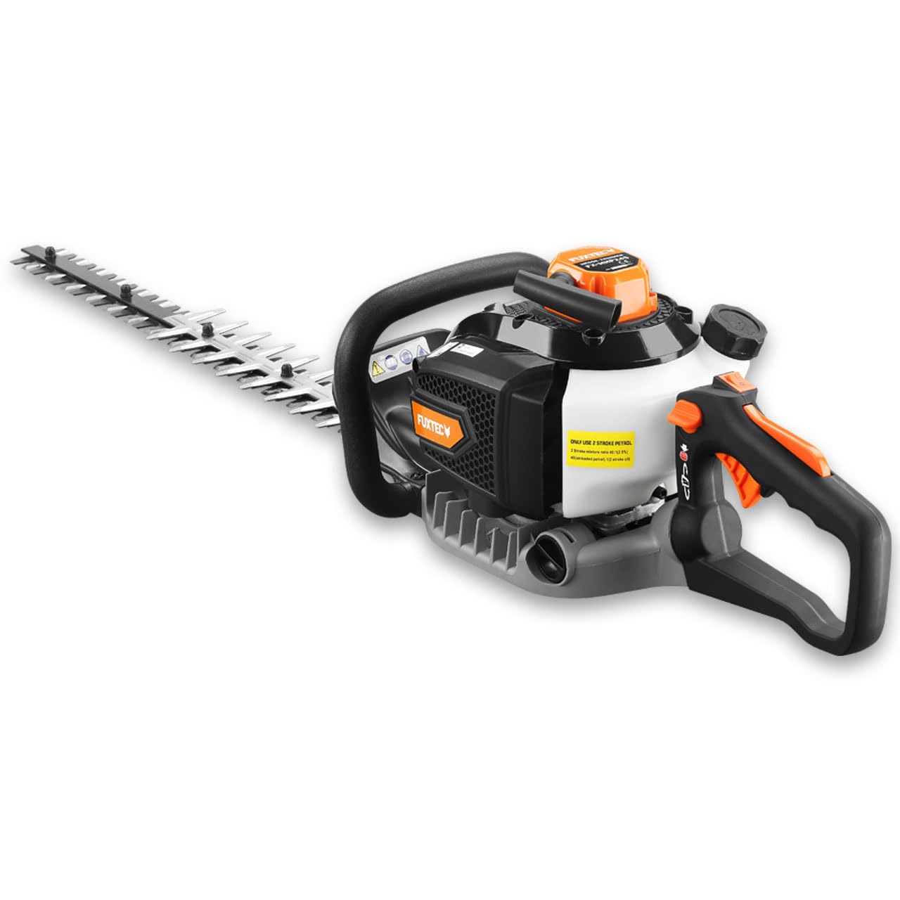 FUXTEC Cortasetos Profesional de Gasolina FX-MHP245-55cm - 24,5cm3 850W - Motor de 2 Tiempos - Cuchilla de 61cm - Mango ergonómico Giratorio