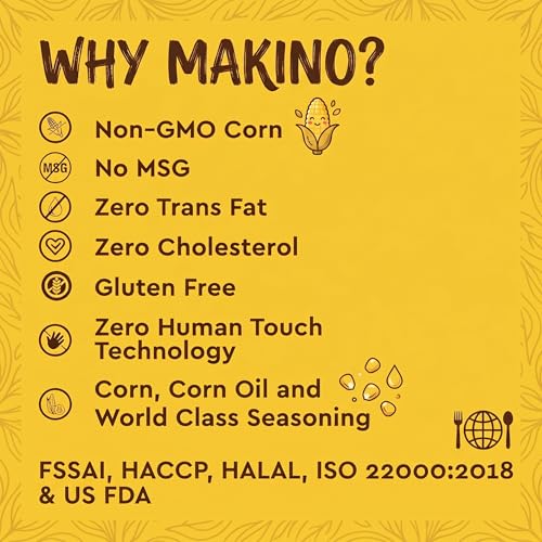 Image of Makino Corn Chips Nachos Pack of 5 (60g Each) | Assorted Healthy Snacks & Low Calorie Munch | Nachos Chips in Fresh Flavors: Cheese, Jalapeno, Sweet Chilly, Peri Peri & Salsa | 40% Less than Regular Potato Chips | No MSG & Zero Human Touch Technology