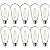 Sunco 10 Pack 60W Vintage LED Edison Bulbs Equivalent 8.5W CRI92 800 Lumens, Dimmable ST64 Filament 4000K Cool White E26 Medium Base Light Bulbs High Brightness Clear Glass Waterproof UL