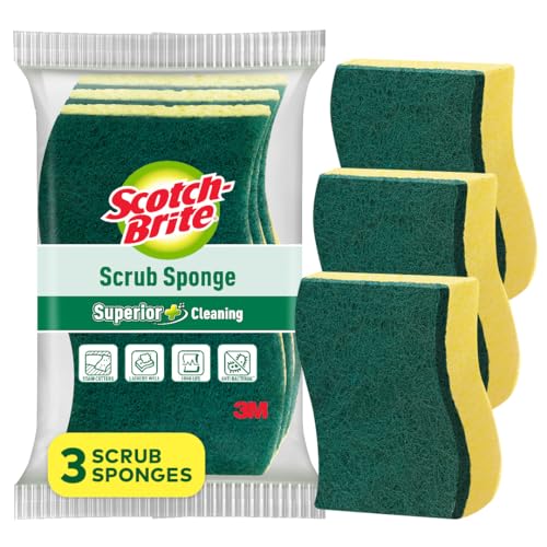 Scotch Polyurethane -Brite Scrub Sponge (Pack Of 3)