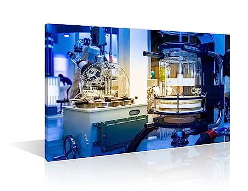 Image of TUMOVO Home Decor Clinical Laboratory Poster Canvas Paintings Wall Art 1 Pieces Laboratory Research Concept Bedroom Decor Wall Art Medical Canvas Wall Art Framed Ready to Hang, 24 inch Wx36 H