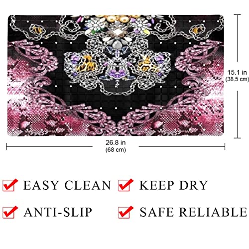 Tapis de bain antidérapant PVC 40x70cm lavable avec trous de drainage - 5