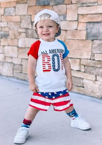 Mayummpy Baby Girls Boys 4Th Of July Outfit American Flag Tee Romper Short Pants Infant Independence Day Clothes Set (Usa Boy Short Set, 2-3T) #TOP6
