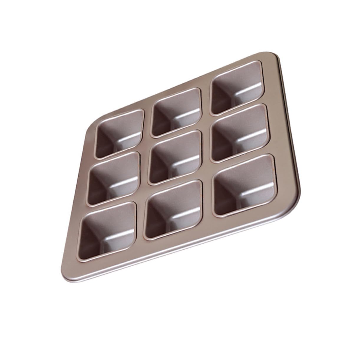 SHINEOFI Moule à Gâteau Carré 9 Cavités Antiadhésif en Acier Carbone pour Pâtisserie Maison Cuisson Saine et Facile Nettoyage, Moule à Pâtisserie Carré Écologique pour Dessert et Cake