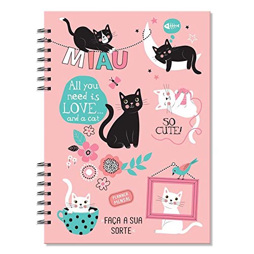 Planner Permanente Compacto Mensal Gatos Fina Ideia 6710