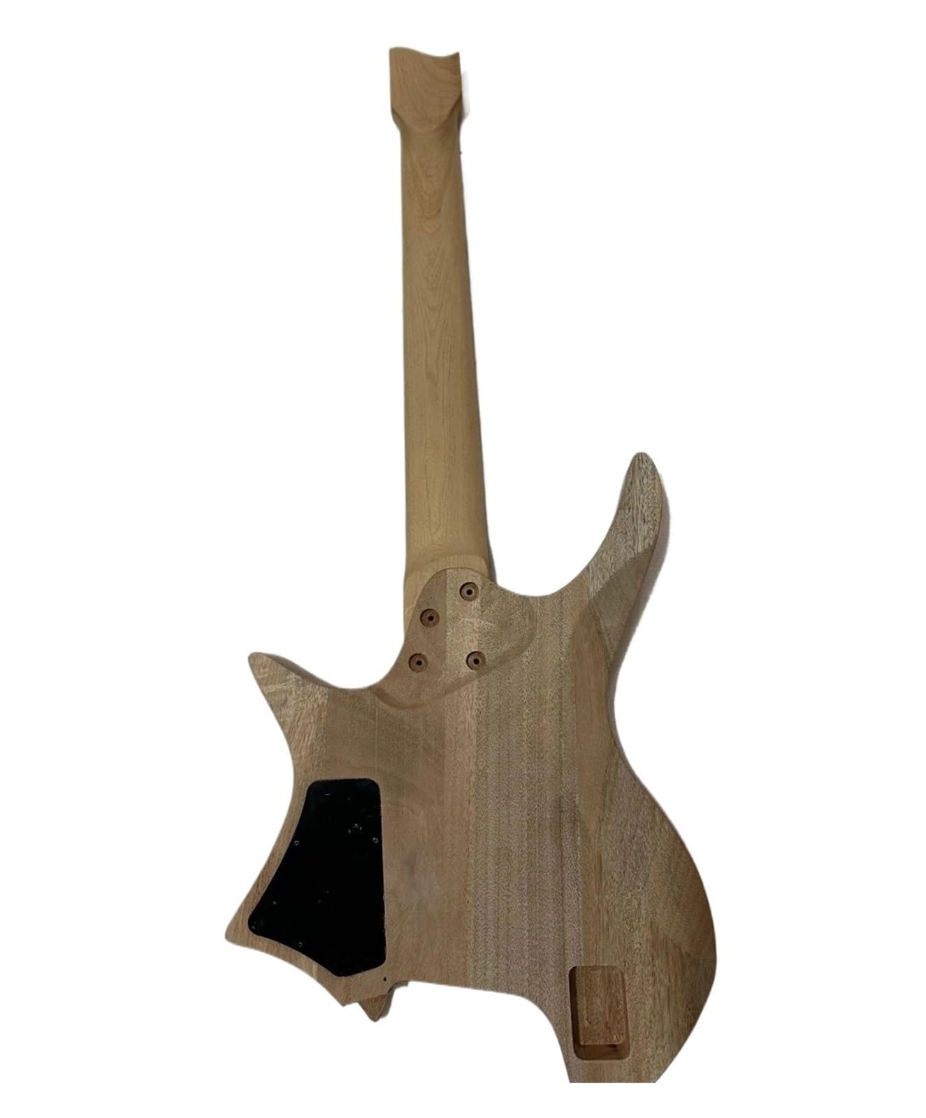 Kit de guitare électrique sans tête à 7 cordes, corps et manche en acajou, manche en érable rôti, touche en érable avec pont et écrou supérieur
