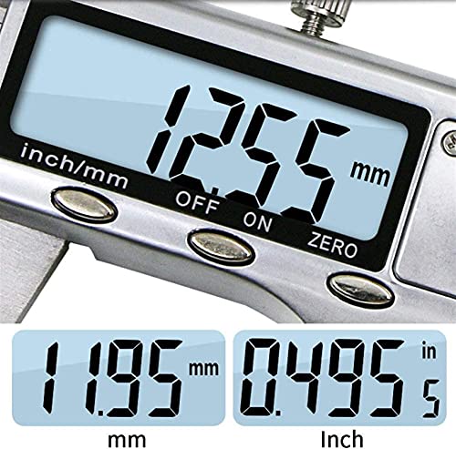Caliper Vernier pantalla grande digital portátil de acero inoxidable multifuncional 6