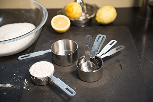 Rsvp International Endurance Stainless Steel Measuring Cups, Set Of 7 | 1/8 Cup To 1 Cup Measurements | Nest For Easy Storage | Dishwasher Safe | Dry Or Liquid | Baking Or Cooking #TOP5
