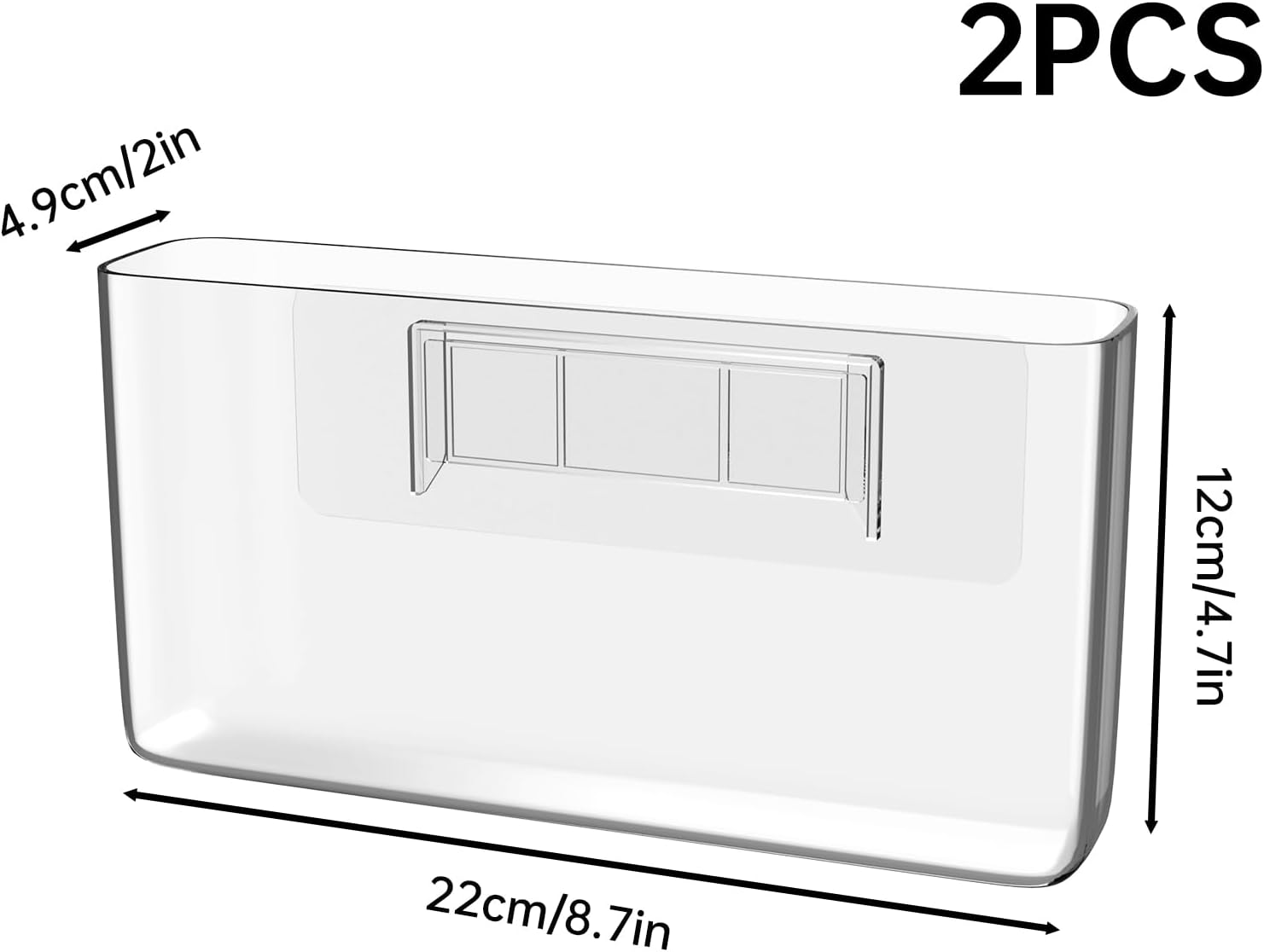 Acrylic Wall Mount Organizer, Slim Multi-Use Over Cabinet Stora