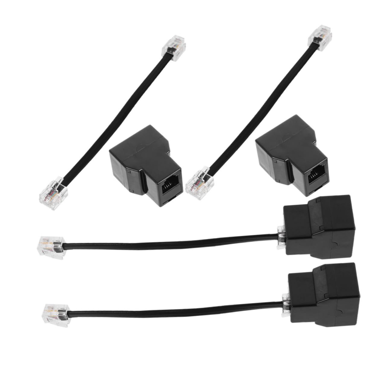 20stücke Telefon-splitter Adapter Pc Abnehmbarer Telefonkabeladapter Für Gleichzeitige Verbindung Mehrerer Geräte