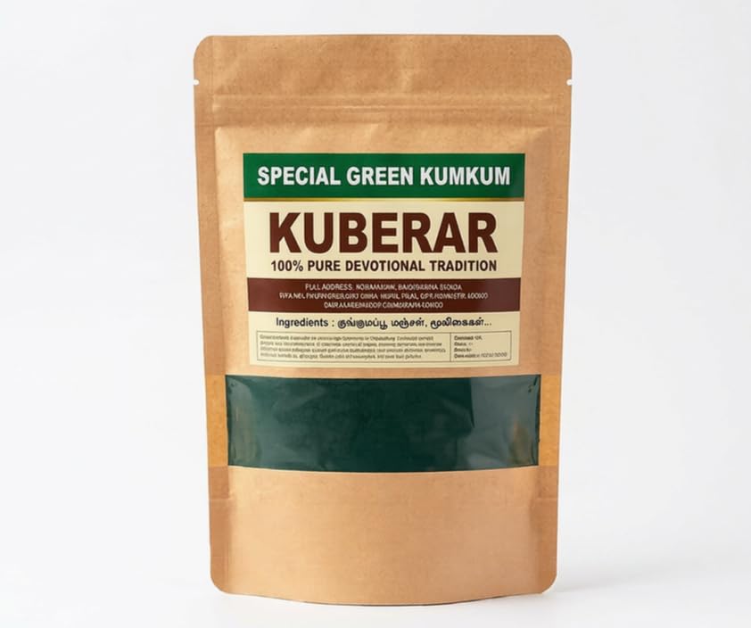 Madurai Thalampoo Green Lakshmi & Kubera Kumkum | Organic & Cruel-free Kumkum | Wealth Creation. (1, 100)-picture-50