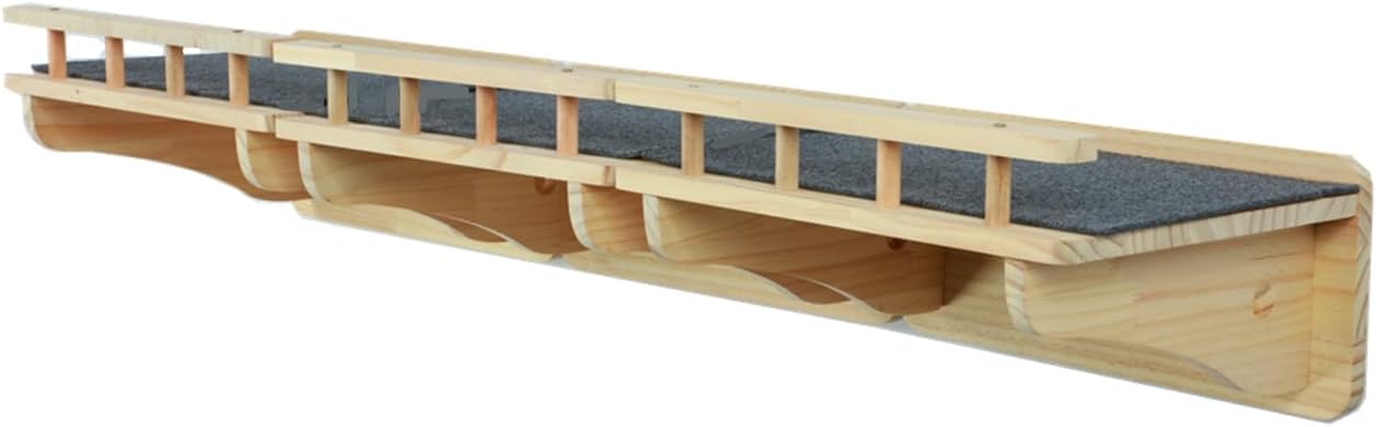 SHENGOCASE 9.8" x 9.8" Solid Wood Wall Mounted Large Cat Steps, Furniture, Shelves, Stairs, Perch