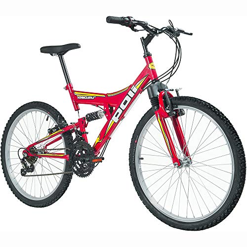 Bicicleta Full Suspension Kanguru Aro 26 Vermelha Polimet Unissex Vermelho Outro (especifique na des