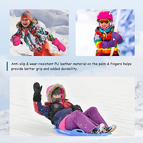 Children Insulation Waterproof Ski Mittens+Winter Sports Snow Mittens #TOP4