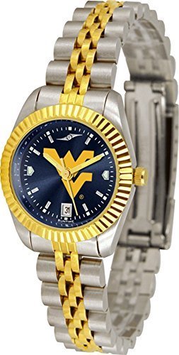 West Virginia Mountaineers Ladies Gold Dress Watch by SunTime