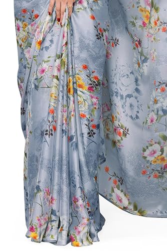 Image of MIRCHI FASHION Saree for Woman Chiffon Floral Printed | Lightweight All-Day Comfortable Women's Sari with Unstitched Blouse Piece (Available in 30 Colors)
