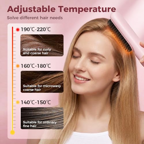 Cepillo Alisador de Pelo Recargable con 3 Temperaturas miniatura 5