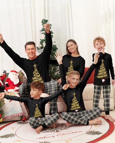 Rnxrbb 2025 Christmas Pajamas Family Matching Sets Christmas Pjs Xmas Sleepwear for Women Men Couples Adult Kids2