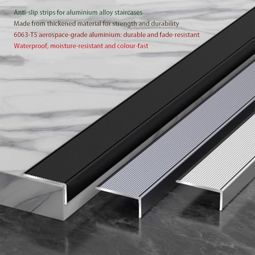 Protección de borde de escalera en aluminio para reparar peldaños rotos y cantoneras 8