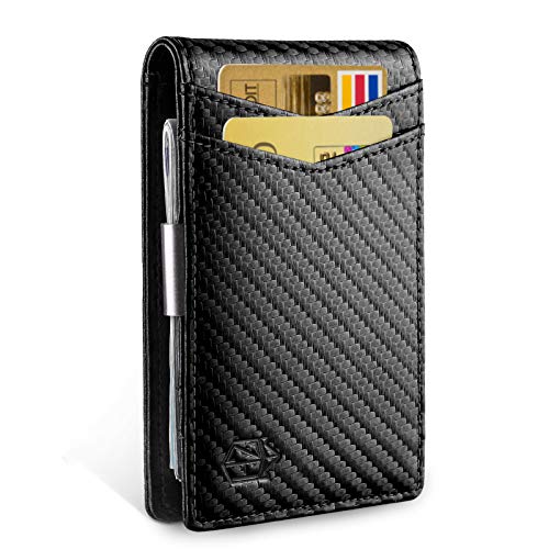 Zitahli Money Clip Slim Wallet-Minimalist Bifold Front Pocket Wallet for Men,Card Holder Effective RFID Blocking