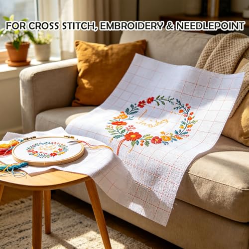 Image of 13 Mesh Cotton Evenweave Fabric for Canvas, 19 x 20 Inch (13 Mesh)