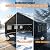 MNLR 20x20 FT Heavy Duty 2 Car Carport Canopy, Outdoor Portable Garage Shelter with 6 Mesh Windows, Removable Sidewalls, Galvanized Steel Frame, Waterproof UV Resistant Car Canopy Tent for Boat, SUV