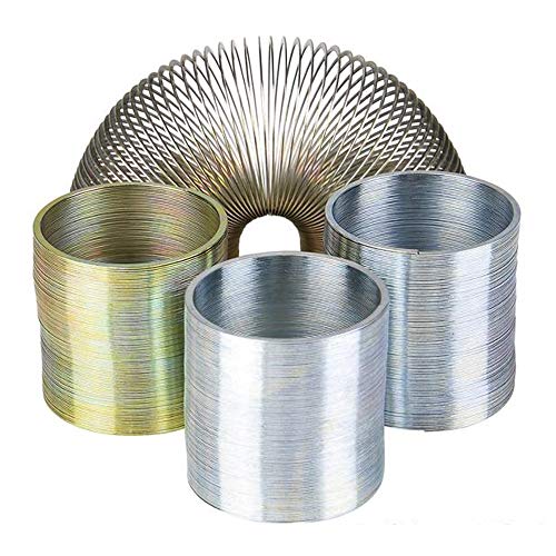 image for ArtCreativity Metal Coil Spring - 12 Pack - 1 Inch Silver and Gold Met