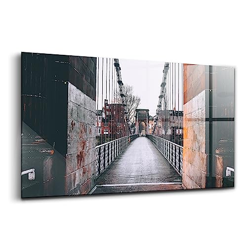 Verre d'art pour l'intérieur Wallfluent 100x50cm - Tunnel en béton