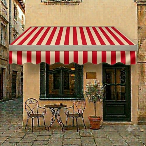 Toldo retráctil Impermeable para Patio, toldo Exterior retráctil para terraza, Cubierta Impermeable para Porche contra el Sol y la Lluvia, para Patios y Jardines(Type M,22.9x11.5ft)