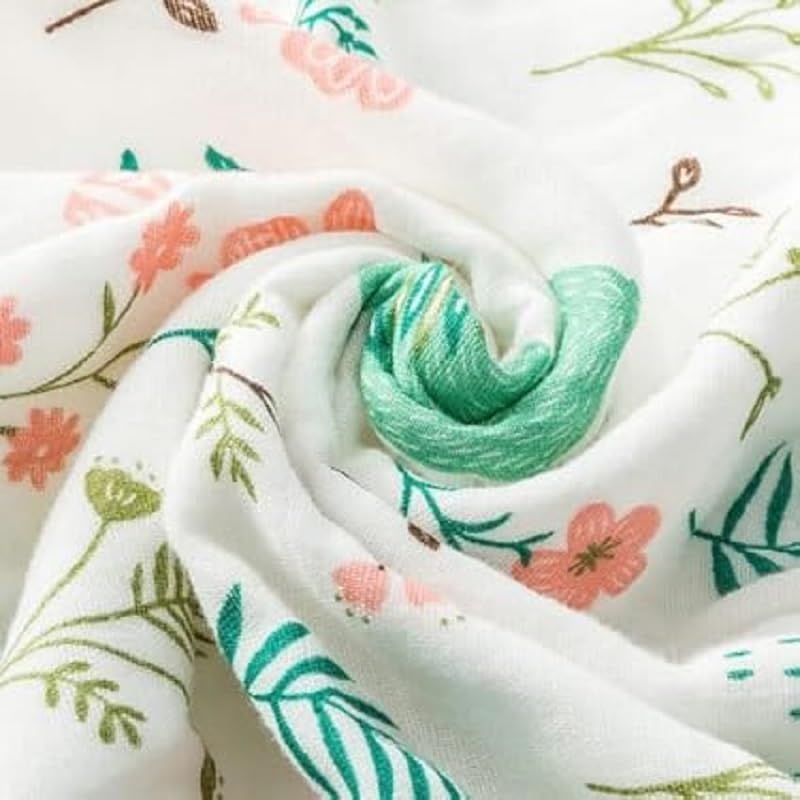 Fabrify Pure Organic Cotton 6 Layer Muslin Blanket for Baby | Ultra-Soft Swaddling Towel for Newborns and Toddlers |110 X110 Cm | 0-3 Years (Fix Design), Pack of 1, Multicolor (Funny) 3