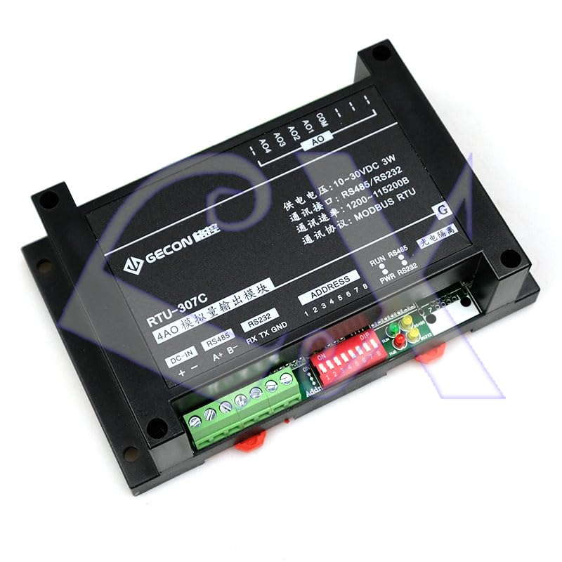 Wiring Connecting Terminals - RTU-307C 0-20MA/4-20MA/0-5V/0-10V 4AO Analog Output Adjustment Module RS232 RS485 MODBUS