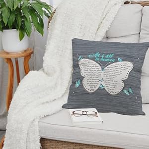 Asisitinheavenandwatchyoueverydaybutterflythrowpillowcoverinspirationalbutterflycushioncoverforsofabedhomedecor18x18inchgiftforawidowedfriend Urban Country Home Decor As i sit in heaven and watch you everyday butterfly throw pillow cover inspirational butterfly cushion cover for sofa bed home decor 18 x 18 inch gift for a widowed friend urban country home decor
