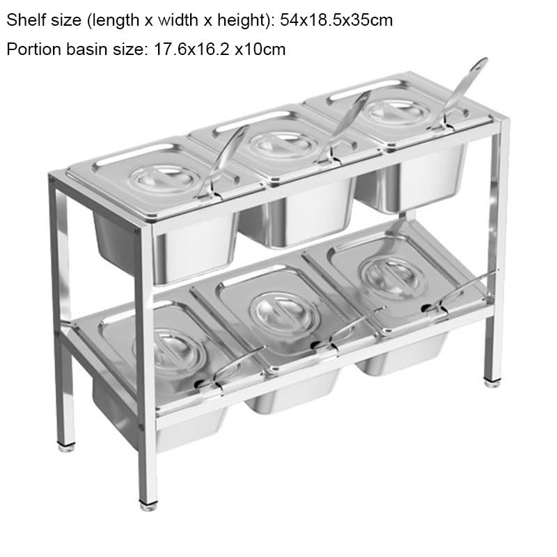 Pizza-Topping-Station aus Edelstahl – Aufsatznizer für Saucen, Gewürze und frisches Obst – perfekt für Pizzerien und Hobbyköche