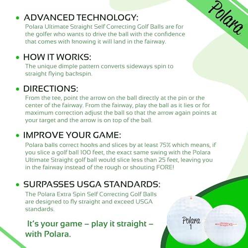 Polara Extra Spin Self-Correcting Golf Balls