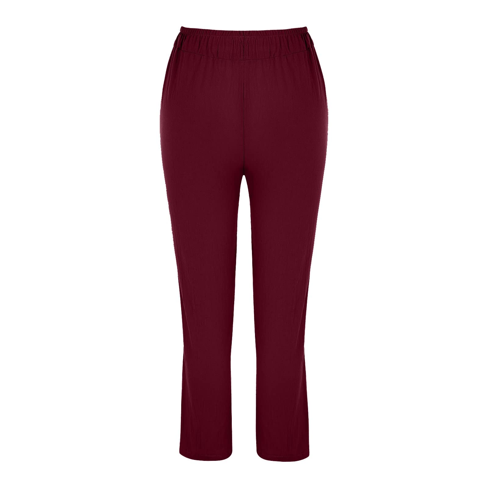 Maevn Women's Core Collection' Half Back Elastic & Drawstring Flare Leg Srub Pant, Navy, Large