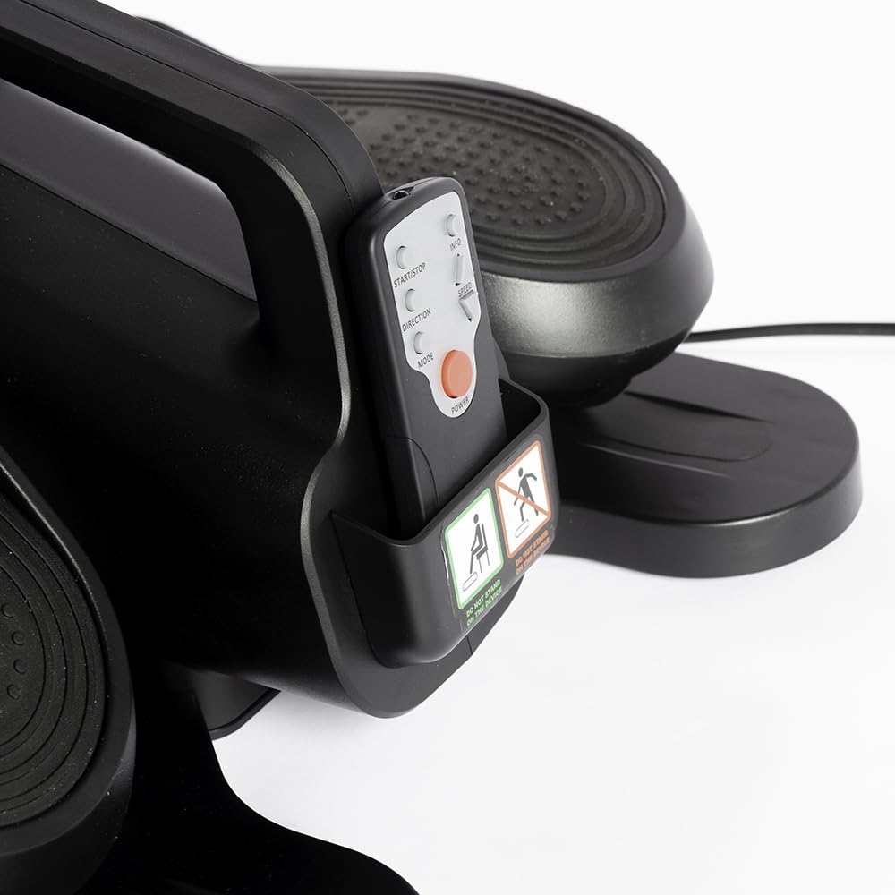DUPI Mini Elíptica Pedales Eléctricos Portátil | Ejercitador para Personas Mayores | Pantalla LCD | Control Remoto | Pedales Antideslizantes, Compacto, Metal