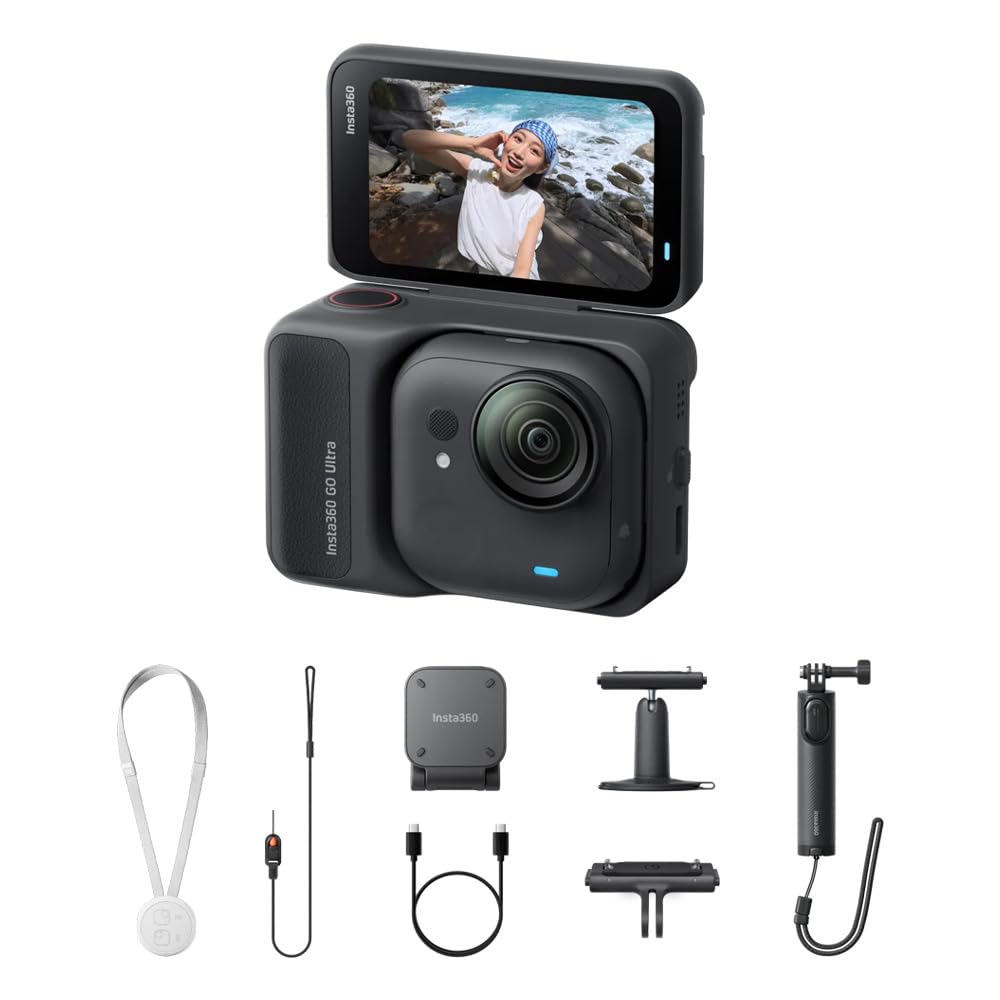 Insta360 GO Ultra Creator Bundle (Midnight Black) + 2 Year FlexiCare